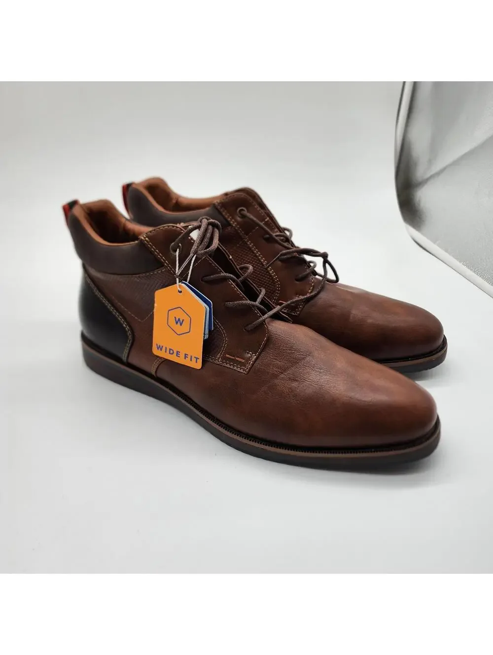 New Nunn Bush Circuit Plain Toe Chukka Work Boot Cognac 85009-221 10.5 W